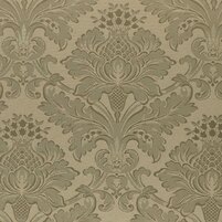 Ansicht des Stoffes ADELAIDE, Farbton BROWN (Ornamente im Barockstil)