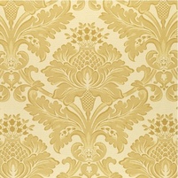 Ansicht des Stoffes ADELAIDE, Farbton GOLD (Ornamente im Barockstil)