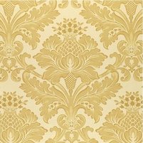 Ansicht des Stoffes ADELAIDE, Farbton GOLD (Ornamente im Barockstil)