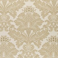 Ansicht des Stoffes ADELAIDE, Farbton GOLDEN BEIGE (Ornamente im Barockstil)