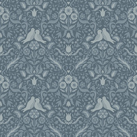 romantische Tapete: ALNWICK, hier Farbe BLUE, bei ARTE FRESCA