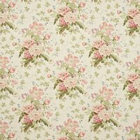 Detailansicht des englischen Stoffs ALSACE, Farbtonkombination CREAM/ROSE, bei ARTE FRESCA