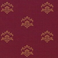 Detailansicht des Stoffes ARETHA, Farbton BURGUNDY (dezentes florales Ornament)
