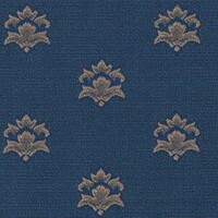 Detailansicht des Stoffes ARETHA, Farbton DARK BLUE (dezentes florales Ornament)