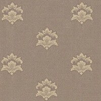 Detailansicht des Stoffes ARETHA, Farbton GREIGE (dezentes florales Ornament)