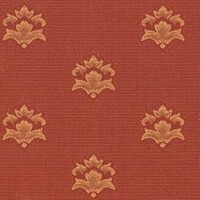 Detailansicht des Stoffes ARETHA, Farbton TERRACOTTA (dezentes florales Ornament)