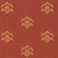 Detailansicht des Stoffes ARETHA, Farbton TERRACOTTA (dezentes florales Ornament)