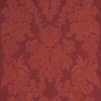 Detailansicht des Stoffes ARISTIDE, Farbton ROT (floraler Jacquardstoff im Barockstil)