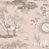 Detailansicht des Stoffes ARTHEMISIA, Farbton ROSE (Toilestoff), bei ARTE FRESCA