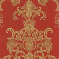 Detailansicht des Stoffes BEAUMONT, Farbton RED (Rokoko-Ornamente)