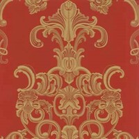 Detailansicht des Stoffes BEAUMONT, Farbton RED (Rokoko-Ornamente)