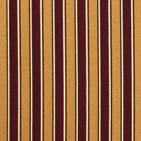Detailansicht des Streifenstoffes BEAUVRAY, Farben DARK GOLD ON AUBERGINE