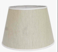 ovaler Lampenschirm aus Leinen, mit zwei weien Zierborten, bei ARTE FRESCA