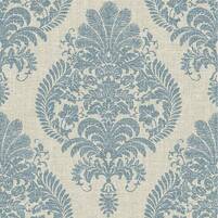 Motivansicht der Tapete CHAUDREY Farbton BLUE/BEIGE (floral und Ornamente)