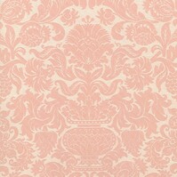 Detailansicht des Stoffes CHENONCEAU, Farbton ROSE (florale Muster und Ornamente - im Stil der Barock- u. Rokokozeit)