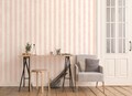 Raumbild der Tapete COLOUR WASH STRIPE am Beispiel von COLOUR WASH STRIPE ROSE