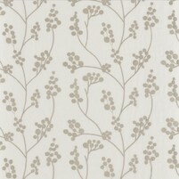 Motivansicht des bestickten floralen Gardinen-, Vorhang- und Dekostoffes DARLEY, Farbton BEIGE, bei ARTE FRESCA