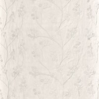 Motivansicht des bestickten floralen Gardinen-, Vorhang- und Dekostoffes DARLEY, Farbton WHITE, bei ARTE FRESCA