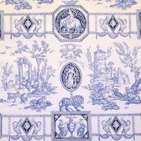 Motivansicht des Stoffes DIANA, Farbton PORCELAIN BLUE, bei ARTE FRESCA