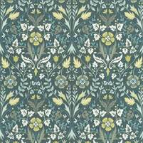 Motivansicht franz. Vliestapete DONOVAN, Farbe DARK GREEN, bei ARTE FRESCA