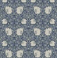 Arts & Crafts inspirierte Tapete nach Designs von William Morris in Blau