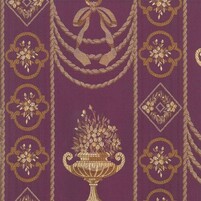 Detailansicht des Stoffes ELIANA, Farbton PURPLE (Ornamente)