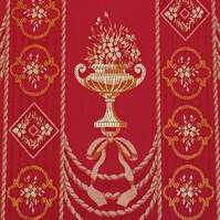 Detailansicht des Stoffes ELIANA, Farbton RED (Ornamente)