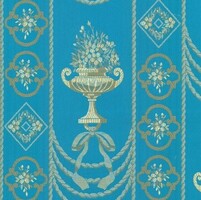 Detailansicht des Stoffes ELIANA, Farbton TURQUOISE (Ornamente)