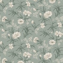 Schwedische Blumentapete Sandberg Nr. 832-38 EMILIE GARDEN GREEN bei ARTE FRESCA