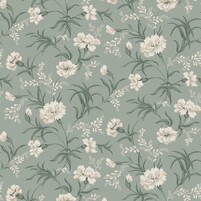 Schwedische Blumentapete Sandberg Nr. 832-38 EMILIE GARDEN GREEN bei ARTE FRESCA