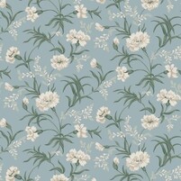 Schwedische Blumentapete Sandberg Nr. 832-37 EMILIE SKY BLUE bei ARTE FRESCA