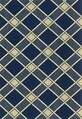 Motivansicht des Stoffes FLAVIEN BEIGE ON NAVY