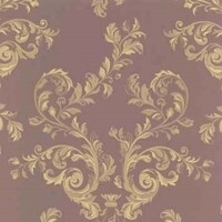 Detailansicht des Stoffes FLEURETTE, Farbton BEIGE ON AMETHYST (florale Ornamente und Abstraktionen)