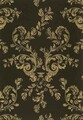 Motivansicht des Stoffes FLEURETTE DARK BEIGE ON BLACK