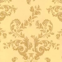 Detailansicht des Stoffes FLEURETTE, Farbton GOLD (florale Ornamente und Abstraktionen)