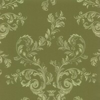 Detailansicht des Stoffes FLEURETTE, Farbton GREEN (florale Ornamente und Abstraktionen)