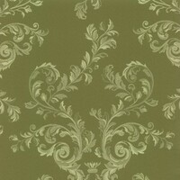 Detailansicht des Stoffes FLEURETTE, Farbton GREEN (florale Ornamente und Abstraktionen)