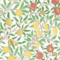 florale Tapete: FRUIT, Farbkombination LEAF GREEN/MADDER, bei ARTE FRESCA