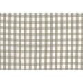 franzoesischer Baumwollstoff mit Karos in Beige und Wei: GAUVAIN CHECK BEIGE/WHITE