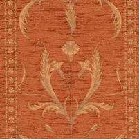 Chenille Polsterstoff mit Streifen: GERVAIS TERRACOTTA