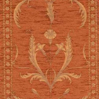 Chenille Polsterstoff mit Streifen: GERVAIS TERRACOTTA