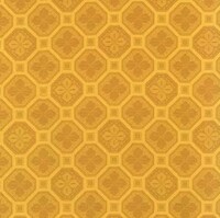 Detailansicht des Stoffes HANNAE, Farbton GOLD, (geometrisches Muster mit floralen Ornamenten)