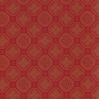 Detailansicht des Stoffes HANNAE, Farbton RED (geometrisches Muster mit floralen Ornamenten)