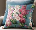 HOLLYHOCKS PETROL BLUE/MULTI als Kissenstoff