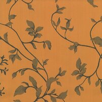 Detailansicht des Stoffes JASMIN, Farbton PUMPKIN (florale Ranken)