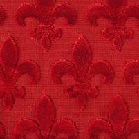 Samt-Jacquardstoff mit Ornamentmotiv (Lilie): JEANNE, hier Farbe SCARLET bei ARTE FRESCA