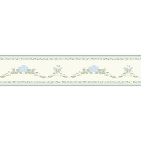 schwedische Blumenborduere LAYLA, Farbe BLUE, bei ARTE FRESCA