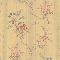 Detailansicht des Stoffes LENORA, Farbton SAND (bestickter Webstoff mit floralen Motiven)