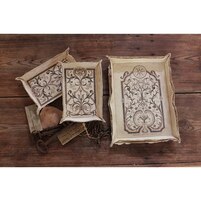 Dekotabletts 3er Set  Papier Les Ornaments bei ARTE FRESCA