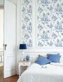 Raumbild der Tapete LIHUA TOILE PORCELAINE BLEU